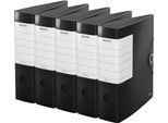 LEITZ® Qualitätsordner SOLID, DIN A4, Rückenbreite 82 mm, 5 Stück, schwarz