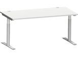 Schäfer Shop Genius Schreibtisch MODENA FLEX, 1600 x 800 mm, lichtgrau