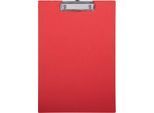 Klemmbrett Maul MAULbalance, A4-Hochformat, Klemmweite 8 mm, individualisierbar, aufhängbar, L 325 x B 225 x H 14 mm, Karton, recycelbar, rot