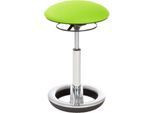 Stehhilfe Sitness HIGH BOB, für ergonomisches Sitzen, höhenverstellbar, horizontaler Schwingeffekt, H 490-700 mm, apfelgrün, Gestell verchromt