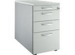 Schäfer Shop Genius Standcontainer 1336, mit Griff rund, B 435 x H 717 mm, weißalu/lichtgrau/lichtgrau