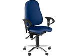 Topstar Bürostuhl SENSUM, Permanentkontakt, mit Armlehnen, Lendenwirbelstütze, 3D-Orthositz, blau