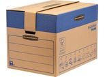 SmoothMove Umzugskarton FastFold extra groß, 127 L, 2-lagige Wellenpappe, H 463 x B 480 x T 632 mm, 5 Stück, braun