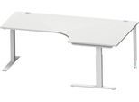 Schäfer Shop Genius Winkelschreibtisch MODENA FLEX 90°, C-Fuß-Rechteckrohr, B 2000 mm, Ansatz rechts,