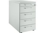 Schäfer Shop Genius Standcontainer 13333, mit Griff eckig, B 435 x H 717 mm, lichtgrau/lichtgrau/lichtgrau