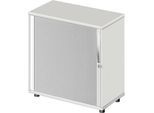 Schäfer Shop Select Querrollladenschrank LOGIN, 2 Ordnerhöhen, abschließbar, B 800 x T 420 x H 788 mm, lichtgrau