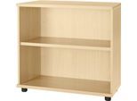 Schäfer Shop Select Anstellregal, aus Holz, 2 Fachböden, B 800 mm x T 421 x H 750 mm, Ahorn
