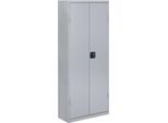Magazinschrank, 1690 mm hoch, 11 Böden, 60 SSI Schäfer Serie PROFI LF 211/221, mit Türen, hellsilber
