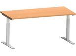 Schäfer Shop Genius Schreibtisch MODENA FLEX, 1600 x 800 mm, Buche