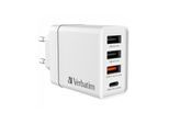 Verbatim power adapter - 24 pin USB-C 3 x USB Type A - 30 Watt