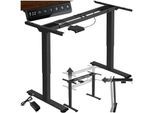 tectake® Tischgestell, elektrisch höhenverstellbar, breitenverstellbar, 110 - 168 x 60 x 70 - 119 cm