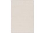 Wollteppich THEKO "Royal Berber Uni", beige (weiß), B:140cm H:18mm L:200cm, Schurwolle, Teppiche, Berber Optik, reine Wolle, ideal im Wohnzimmer & Schlafzimmer