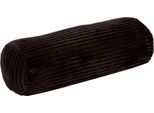 Nackenrolle GÖZZE "Cord Optik", braun (dunkelbraun), B:22cm, Polyester, Funktionskissen, Nackenrolle, mit samtweicher Oberfläche