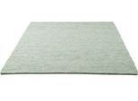 Wollteppich SANSIBAR "Hörnum", grün, B:120cm H:12mm L:180cm, Schurwolle, Teppiche, Handweb Teppich, meliert, reine gewalkte Wolle, handgewebt