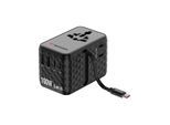 Verbatim Charge n Travel 100W Travel Adapter w/ Cable Bla