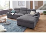 Ecksofa EXXPO - SOFA FASHION "Salerno, inkl. Arm-& Kopfteilverstellung, bequem, Breite 280cm, L-Form", grau, B:280cm H:77cm T:170cm, Sofas, Ecksofa, wahlweise mit Bettfunktion und Bettkasten, tolle Detailverarbeitung
