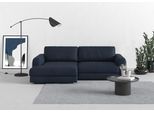 Ecksofa TRENDMANUFAKTUR "Bourbon, Mega Designsofa mit tollem Sitzkomfort, Breite 250cm, L-Form", blau (nachtblau), B:250cm H:84cm T:176cm, 100% Polyester, Sofas, Ecksofa, extra tiefe Sitzfläche, wahlweise mit Sitztiefenverstellung