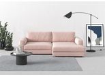 Ecksofa TRENDMANUFAKTUR "Bourbon, Mega Designsofa mit tollem Sitzkomfort, Breite 250cm, L-Form", lila (flieder), B:250cm H:84cm T:176cm, 92% Polyester, 8% Nylon, Sofas, Ecksofa, extra tiefe Sitzfläche, wahlweise mit Sitztiefenverstellung