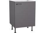 Spülenschrank KOCHSTATION "KS-Paula", anthrazit, anthrazit, B:60cm H:87cm T:58,4cm, Schränke, Spülenschrank, 60 cm breit, 87 cm hoch, mit 1 Tür