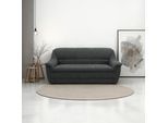 3-Sitzer DOMO COLLECTION "Lale, zeitloses und komfortables Sofa, bequeme Armlehnen, Breite 185cm", grau, B:185cm H:88cm T:93cm, 100% Polyester, Sofas