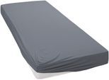 Spannbettlaken JANINE "MAKO-FEINJERSEY 5007", grau (opalgrau), L:200cm, Mako-Jersey, Obermaterial: 100% Baumwolle, Bettlaken, Spannbettlaken, aus 100% Baumwolle, für Matratzen bis 26 cm Höhe