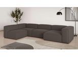 Wohnlandschaft OTTO HOME "HAILY U-Form mit Ottomane links/rechts, Maße B/T/H: 360/200/72 cm", braun, B:360cm H:72cm T:200cm, 100% Polyester, Sofas, Wohnlandschaft, als Modul oder separat verwendbar, für individuelle Zusammenstellung