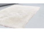 Hochflor-Teppich CALO-DELUXE "Giora 200" Gr. 2, weiß, B:80cm H:80mm L:150cm, Kunstfaser, Teppiche, getuftet, besonders weich durch Microfaser, Wohnzimmer, Schlafzimmer