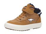 Sneaker KANGAROOS "Kavu Shady EV", Mädchen, Gr. 24, braun (rubber, dk navy), Textil, Schuhe Sneaker, gefüttert