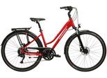 Trekkingrad KROSS "Damen-Trekkingrad 28" Trans 5.0 Rot 18 Gänge" Gr. 48, rot, schwarz, Fahrräder, Damen, 48cm, 28 Zoll (71,12cm) hinten: 28 Zoll (71,12cm)