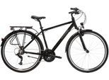 Trekkingrad KROSS "Herren-Trekkingrad 28" Trans 1.0 Schwarz 21 Gänge" Gr. 53, schwarz, schwarz, Fahrräder, Herren, 53cm, 28 Zoll (71,12cm) hinten: 28 Zoll (71,12cm)