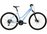 Crossrad KROSS "Crossrad Damen 28" Evado 3.0 blau 16 Gänge" Gr. 43, blau, schwarz, Fahrräder, Damen, 43cm, 28 Zoll (71,12cm) hinten: 28 Zoll (71,12cm)