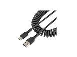 StarTech.com 1m USB A auf USB C Kabel, Spiralkabel, USB 2.0 handy kabel - USB-Kabel - USB (M)