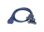 StarTech.com 2 Port USB 3.0 Pinheader Kabel - USB A auf Mainboard Header Kabel - Bu/Bu - USB-Kabel intern auf extern - USB Typ A (W)