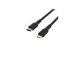 Belkin BoostCharge - Lightning-Kabel - 24 pin USB-C männlich zu Lightning männlich - 1 m - Schwarz - USB-Stromversorgung (18 W)