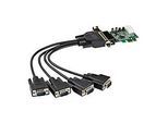 StarTech.com 4 Port Serielle PCI Express RS232 Adapter Karte - PCIe Serielle Host Controller Karte - PCIe zu Seriell DB9 - 16950 UART - Niedrig Profil Erweiterungskarte - Windows & Linux (PEX4S953LP)