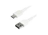 StarTech.com 2m USB-A auf USB-C Ladekabel - Dauerhaftes USB 2.0 auf USB Typ-C Datenübertragungs- und Schnellladekabel - Robuster TPE-Mantel Aramidfaser, M/M, 3A - Weiß (RUSB2AC2MW)