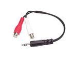 StarTech.com 15cm Audiokabel 3,5mm Klinke auf 2x Cinch (Stecker/Buchse)