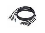 StarTech.com 6ft (1.8m) Dual-DisplayPort and USB 5Gbps KVM Cable - Tastatur- / Video- / Maus- (KVM-)