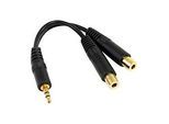 StarTech.com 15cm Stereo Splitter Kabel - 3,5mm Klinke Stecker auf 2x 3,5mm Buchse