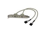 StarTech.com 2-Port USB A Slotblech-Adapter (Buchse)