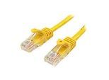 StarTech.com 0,5m Cat5e Ethernet Netzwerkkabel Snagless mit RJ45 - Cat 5e UTP Kabel - Gelb - Patch-Kabel - RJ-45 (M)