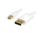 StarTech.com 1m Mini DisplayPort 1.2 auf DisplayPort Adapterkabel - mDP zu DP 4k x 2k Kabel - St/St - Weiß - DisplayPort-Kabel - Mini DisplayPort (M)