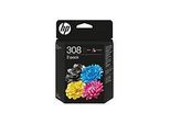 HP 308 - 2er-Pack - Schwarz, Gelb, Cyan, Magenta