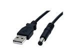 StarTech.com USB 2.0 auf Hohlstecker Typ N Kabel - USB A DC 5V 5,5mm Stecker Stromkabel Stecker 2m - Stromkabel - USB (nur Strom)