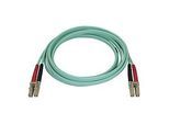 StarTech.com Aqua OM4 Duplex Multimode Fiber - 2m / 6 ft - 100 Gb - 50/125 - OM4 Fiber - LC to LC Fiber Patch Cable (450FBLCLC2)