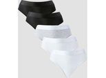 MP Damen Tanga mit Mittelhohem Bund (5er-Packung) – Weiß/Schwarz/Hellgrau - S