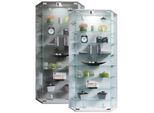 VCM Glasvitrine hängend Vitrine Glas mit ESG-Sicherheitsglas Maße ca. H. 114 x B. 83 x T. 17 cm Hängevitrine Glas Modern und platzsparend Glas Vitrinenschrank - Benila XL