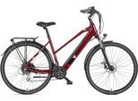 E-Bike TELEFUNKEN "Expedition XC940" Gr. 50, rot (weinrot, schwarz), Elektrofahrräder, 50cm, 28 Zoll (71,12cm), Trekking Elektrofahrrad, Damen, 28 Zoll, 36 V 417,6 Wh Akku, Pedelec