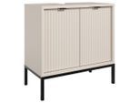 Mid.you Waschbeckenunterschrank, Kaschmir, Metall, 1 Fächer, einzeln stellbar, 60x60x32 cm, stehend, Badezimmer, Badezimmerschränke, Waschbeckenunterschränke