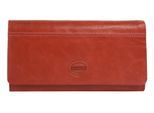 Geldbörse BRUNO BANANI, Damen, rot (coral), Leder, leicht glänzend, unifarben, Kleinlederwaren, echt Leder